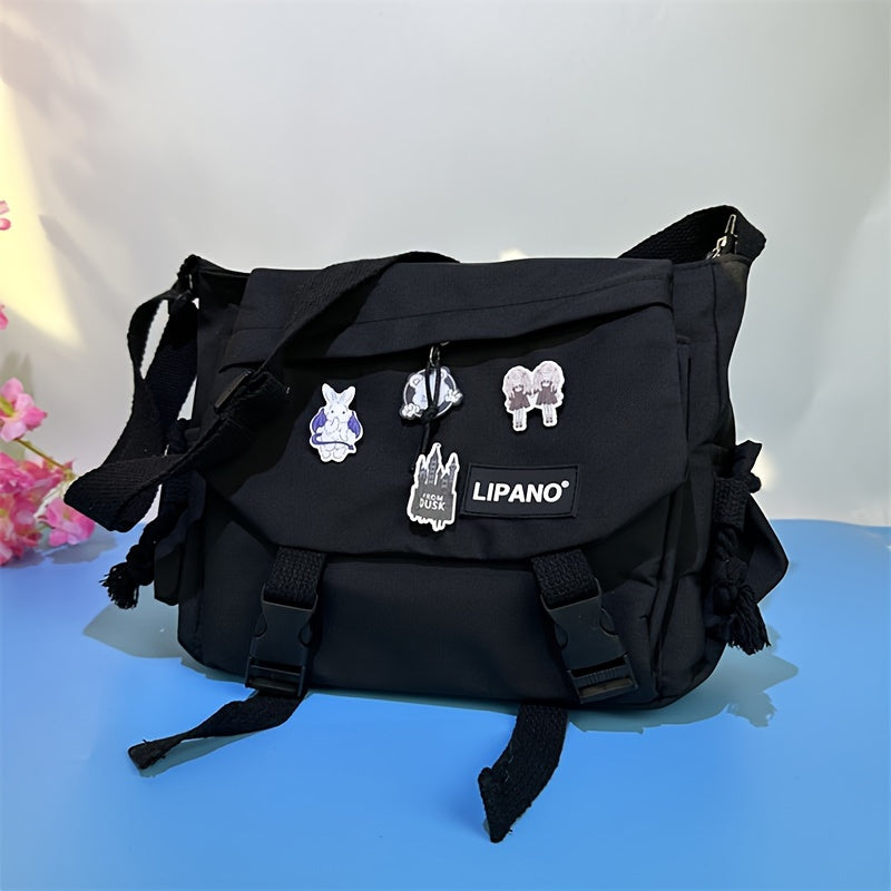 Nylon Handbags Shoulder Bag Large Capacity Crossbody Bags for s Men Harajuku Messenger Bag Student Bags, Suitable for Women