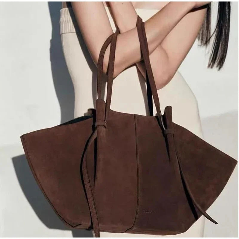 Sac fourre-tout de luxe en Faux daim pour femmes, sac à bandoulière de grande capacité, sac à main de styliste