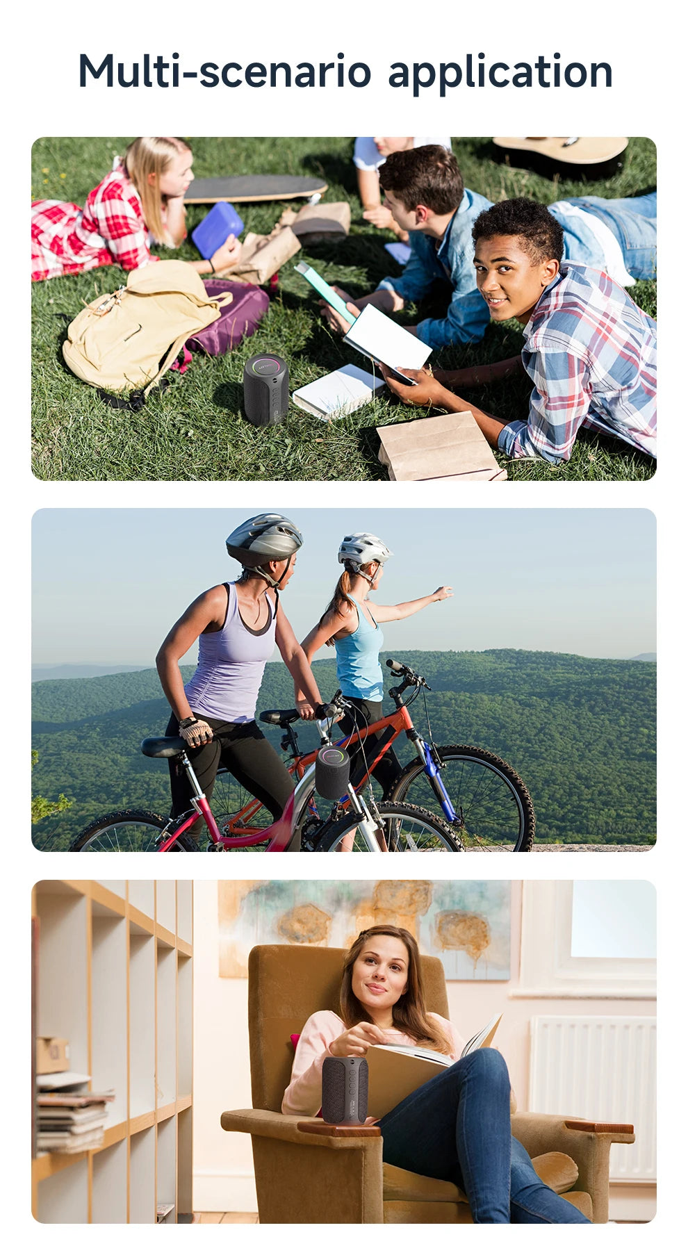 ZEALOT-S32PRO Portable Bluetooth 5.2 Speaker Outdoor Waterproof Wireless TWS Mini Column Box Speaker Outdoor TF Card Boom Box