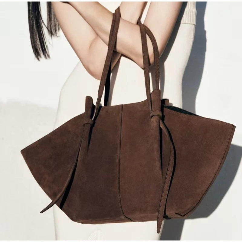 Sac fourre-tout de luxe en Faux daim pour femmes, sac à bandoulière de grande capacité, sac à main de styliste