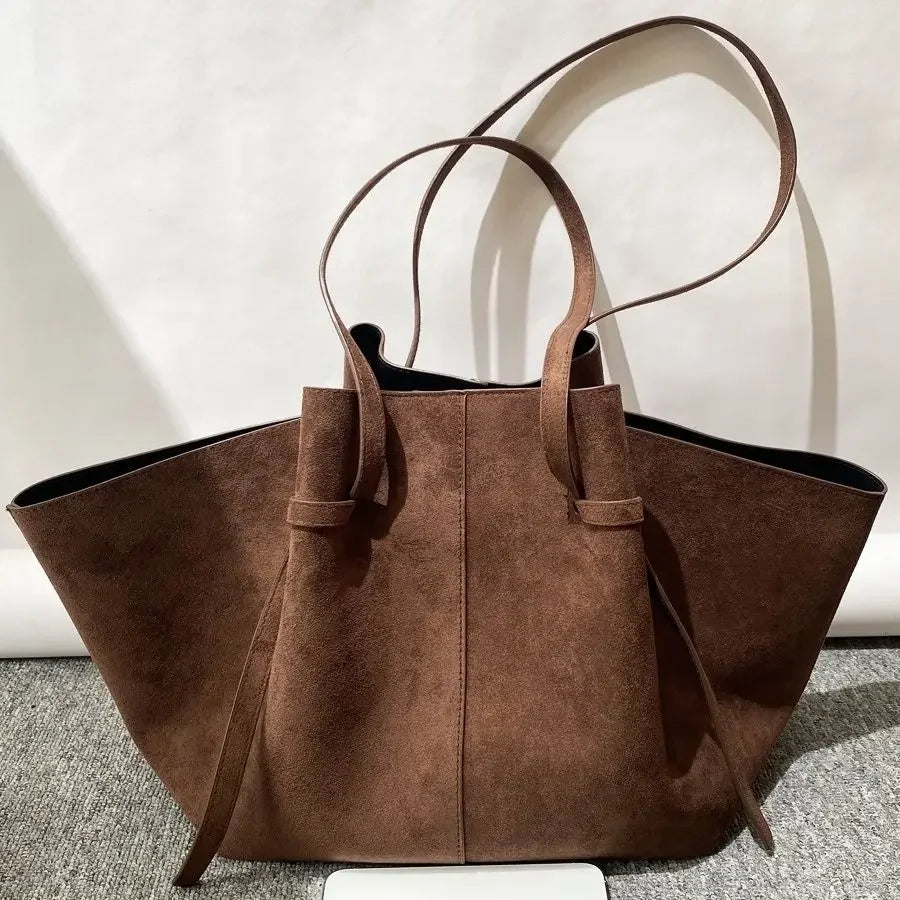 Sac fourre-tout de luxe en Faux daim pour femmes, sac à bandoulière de grande capacité, sac à main de styliste
