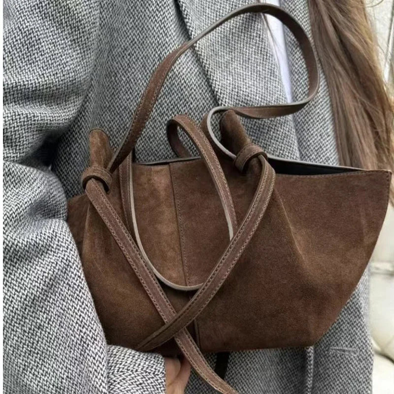 Sac fourre-tout de luxe en Faux daim pour femmes, sac à bandoulière de grande capacité, sac à main de styliste