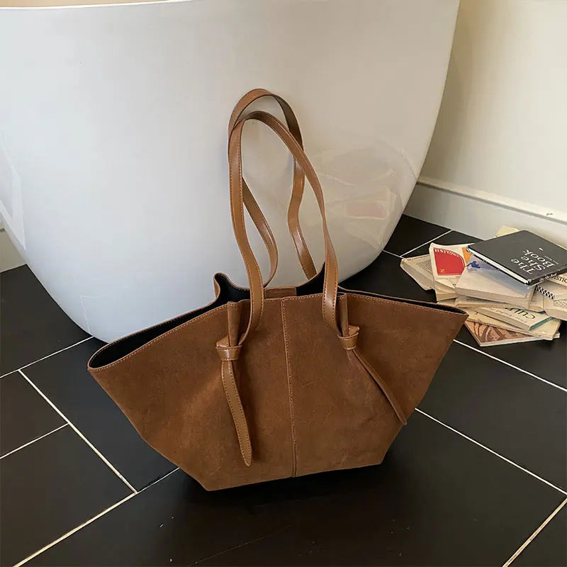 Sac fourre-tout de luxe en Faux daim pour femmes, sac à bandoulière de grande capacité, sac à main de styliste