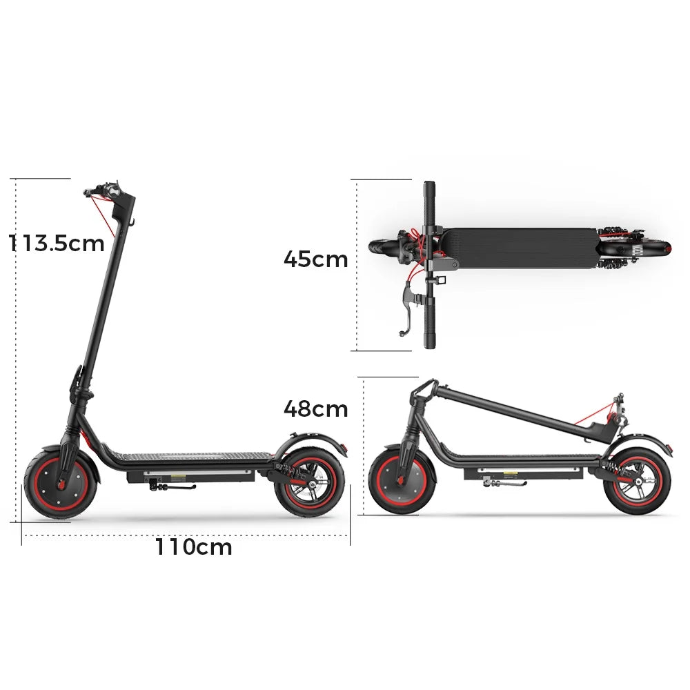 W7 Electric Scooter 8.5" 650W 36V 10.5Ah 25-35km Range Dual Suspension Side Lights App Control 35km/h Speed Electric Scooters