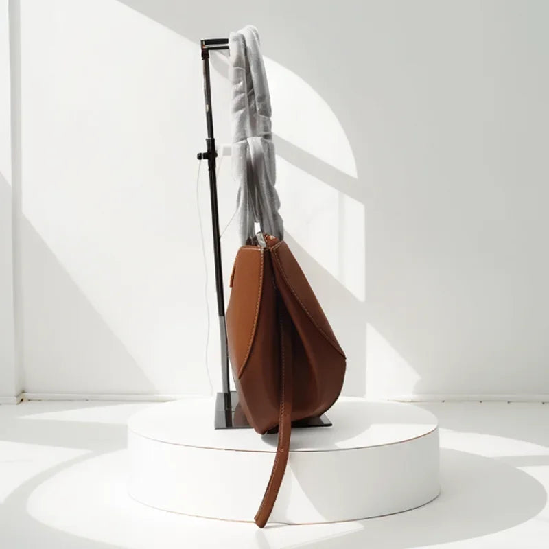 Sac à main grande capacité Style classique élégant Vintage sac à bandoulière forme seau sous accoudoirs polyvalent tendance sac