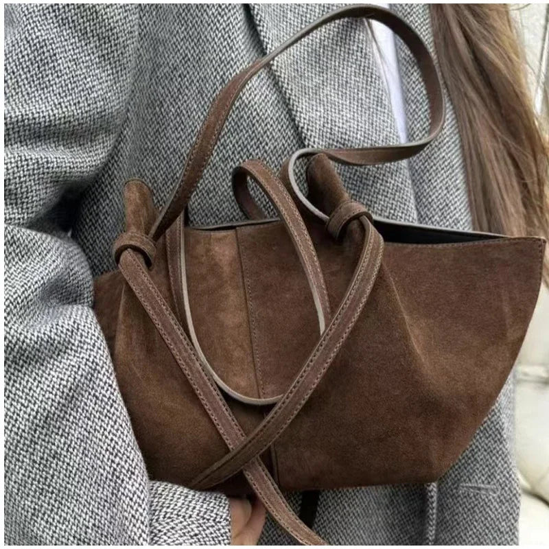 Sac fourre-tout de luxe en Faux daim pour femmes, sac à bandoulière de grande capacité, sac à main de styliste