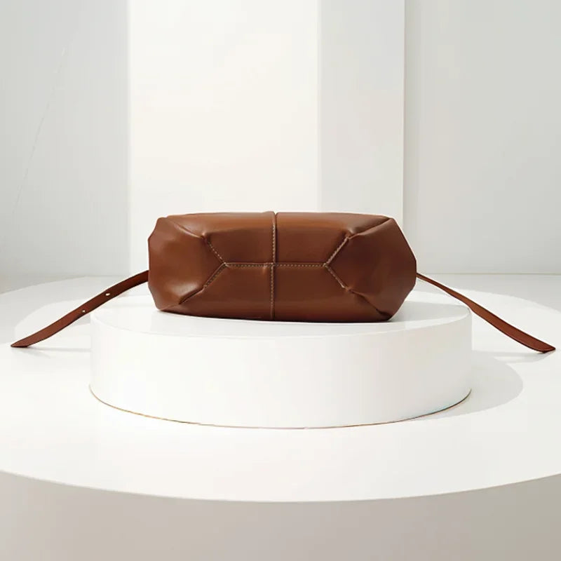 Sac à main grande capacité Style classique élégant Vintage sac à bandoulière forme seau sous accoudoirs polyvalent tendance sac