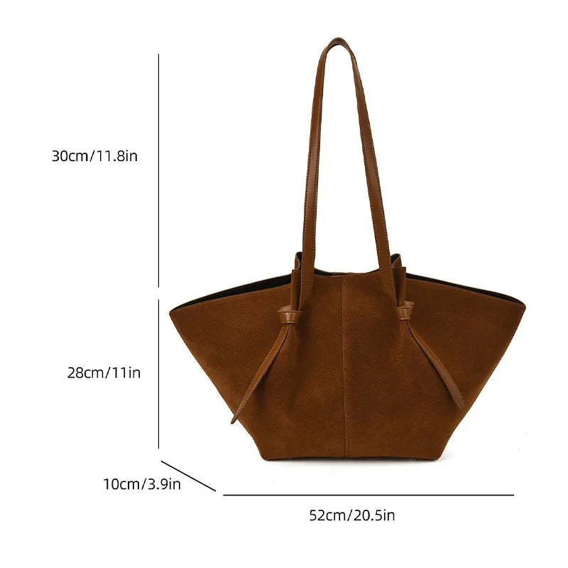 Sac fourre-tout de luxe en Faux daim pour femmes, sac à bandoulière de grande capacité, sac à main de styliste